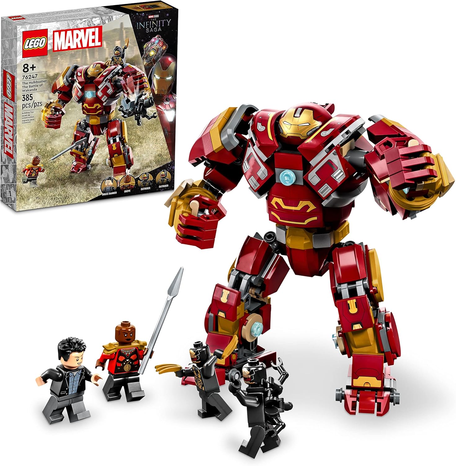 LEGO MARVEL THE HULKBUSTER: LA BATALLA DE WAKANDA 76247, FIGURA DE ACCIÓN, JUGUETE CONSTRUIBLE CON MINIFIGURA DE HULK BRUCE - 1