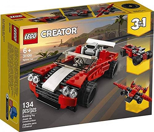 LEGO CREATOR - COCHE DEPORTIVO DE JUGUETE 31100, 3 EN 1 134 PIEZAS - 6