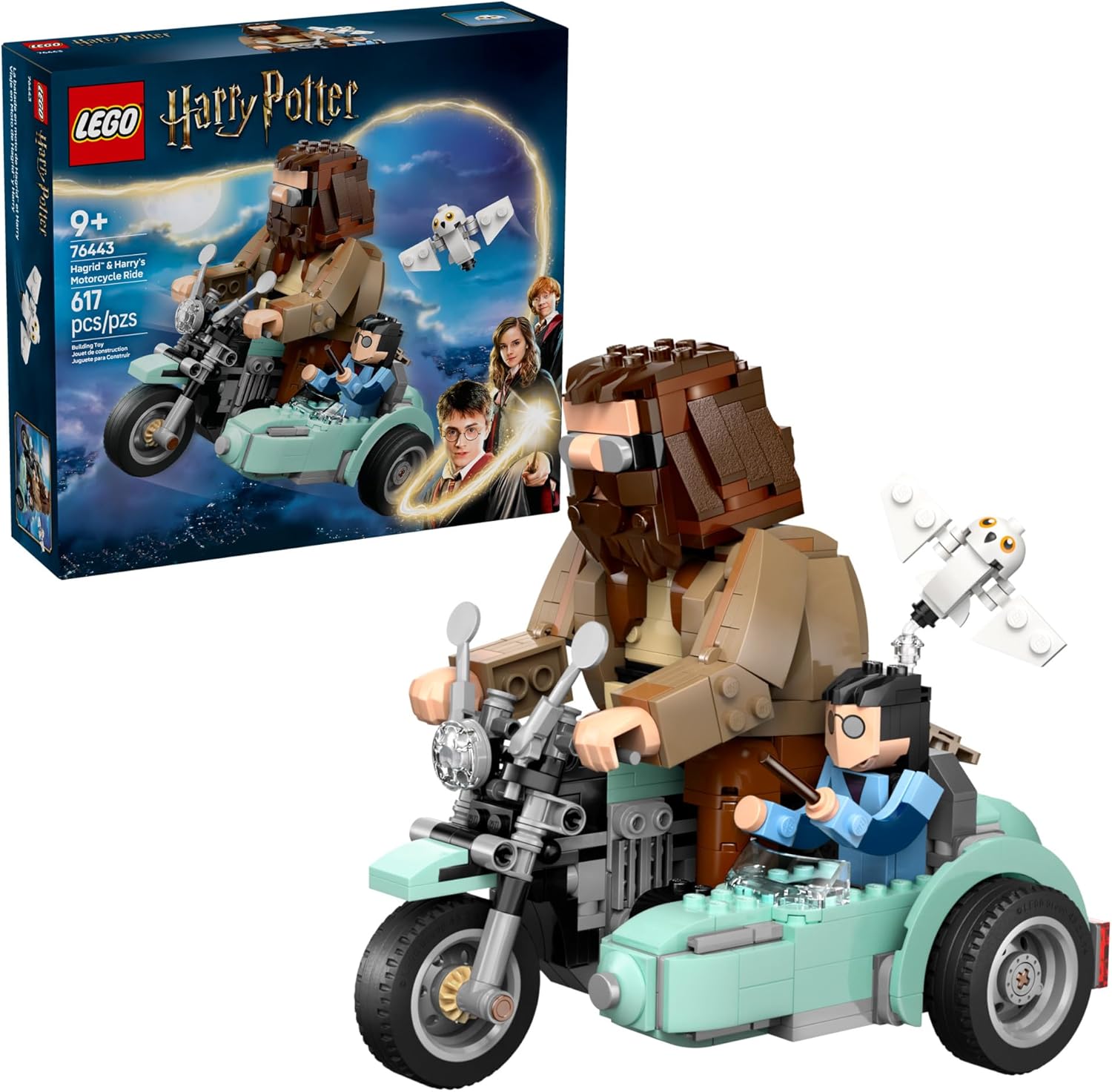 LEGO HARRY POTTER - PASEO EN MOTOCICLETA DE HAGRID Y HARRY - JUGUETE DE CONSTRUCCIÓN PARA NIÑOS, MOTOCICLETA PARA NIÑOS - 1