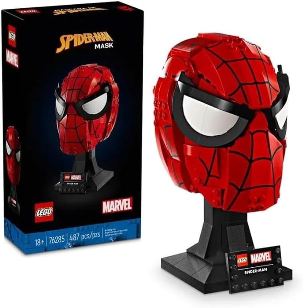 LEGO MARVEL 76285 - MÁSCARA DE SPIDER-MAN, COLOR ROJO - 1