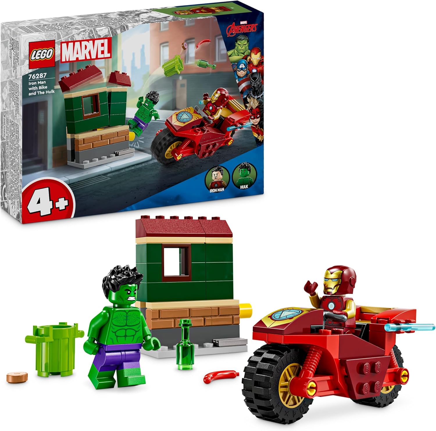 LEGO 76287 IRON MAN CON BICICLETA Y EL HULK - 1