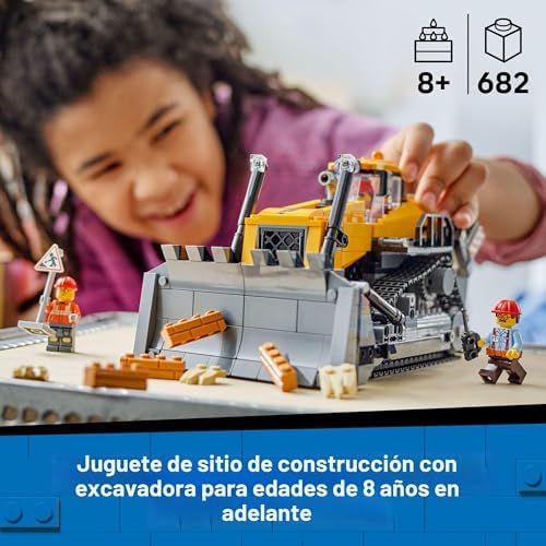 LEGO CITY YELLOW BULLDOZER - JUGUETE DE CONSTRUCCIÓN PARA NIÑOS, A PARTIR DE 8 AÑOS, JUEGO DE SIMULACIÓN Y BLOQUES - 7