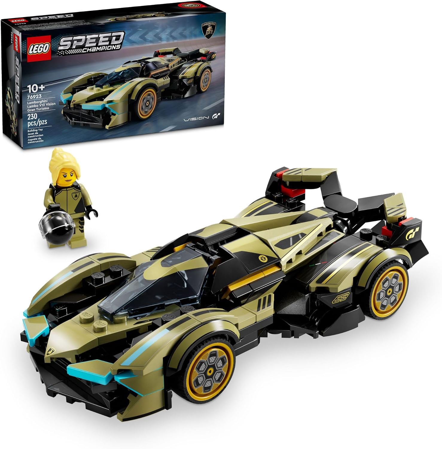 LEGO SPEED CHAMPIONS LAMBORGHINI LAMBO V12 VISION GT SUPER CAR, JUGUETE DE VEHÍCULO DE FÓRMULA 1, JUEGO DE CONDUCCIÓN, JUEGO - 1