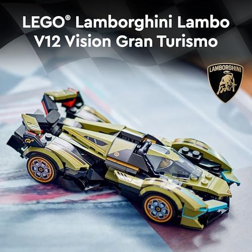 LEGO SPEED CHAMPIONS LAMBORGHINI LAMBO V12 VISION GT SUPER CAR, JUGUETE DE VEHÍCULO DE FÓRMULA 1, JUEGO DE CONDUCCIÓN, JUEGO - 7