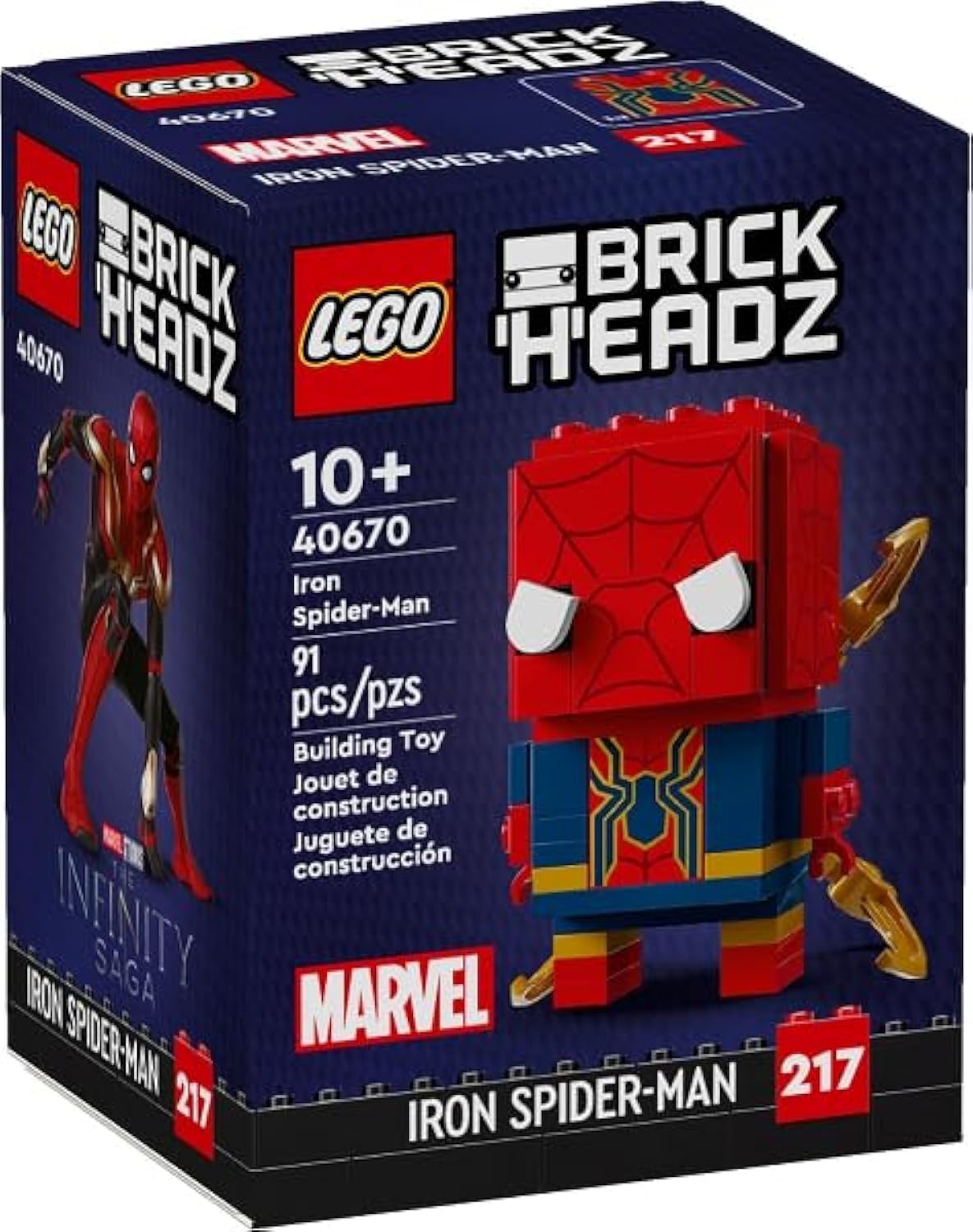 LEGO BRICK HEADZ IRON SPIDER-MAN 40670 - 91 PIEZAS - 1