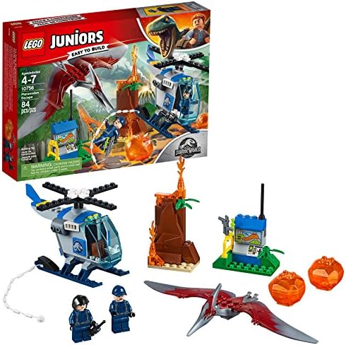 LEGO JUNIORS/4 JURASSIC WORLD ESCAPE PTERANODON 10756 KIT DE CONSTRUCCIÓN 84 PIEZAS - 6