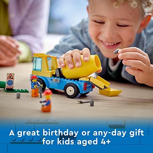 LEGO CITY GREAT VEHICLES 60325 - CAMIÓN MEZCLADOR DE CEMENTO PARA NIÑOS EN EDAD PREESCOLAR, NIÑOS Y NIÑAS A PARTIR DE 4 AÑOS - 7