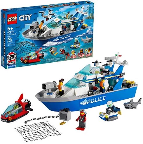 LEGO CITY POLICE PATROL BOAT 60277 KIT DE CONSTRUCCIÓN JUGUETE GENIAL DE POLICÍA PARA NIÑOS, 276 PIEZAS , VERSIÓN 2021 - 7