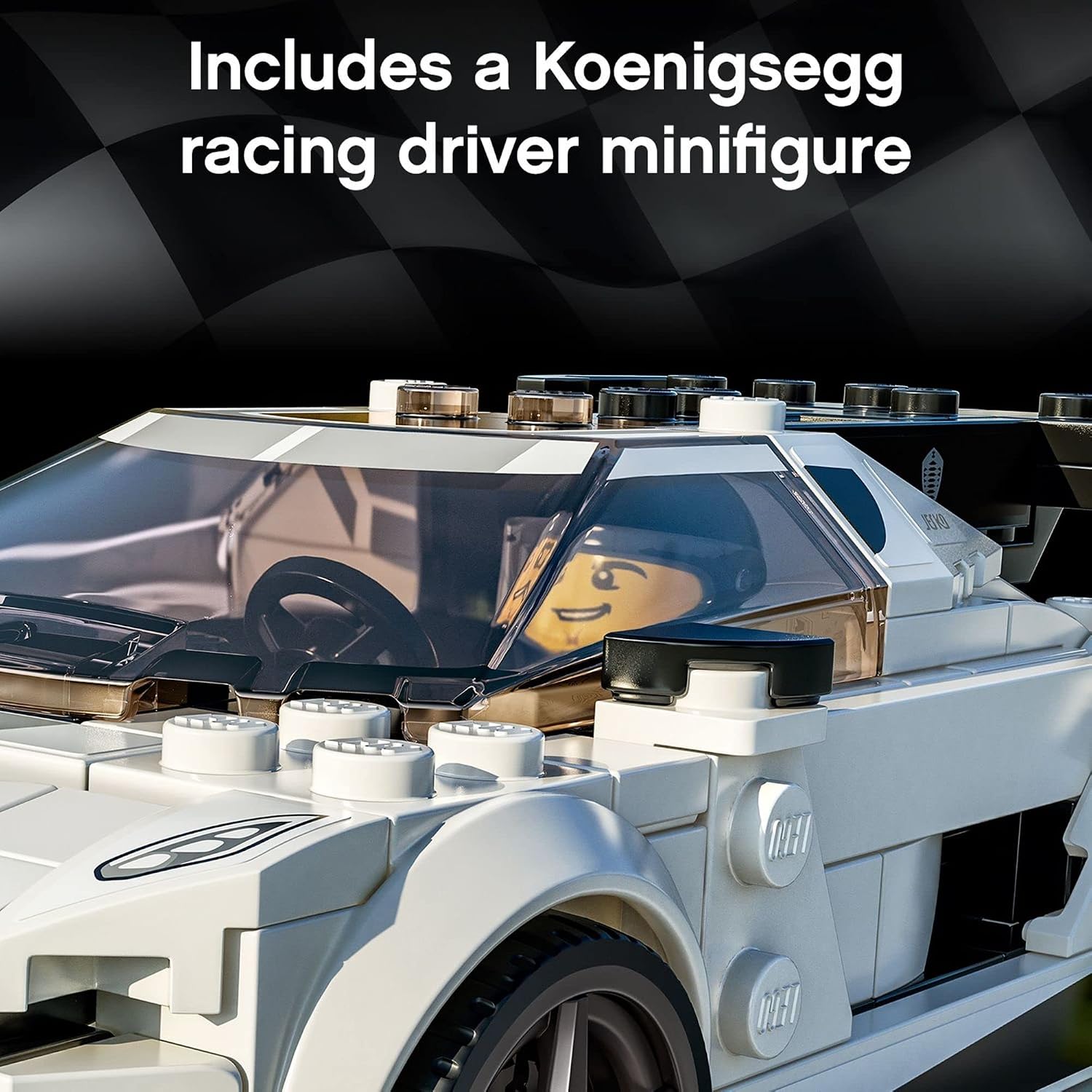 LEGO SPEED CHAMPIONS KOENIGSEGG JESKO 76900 - COCHE DEPORTIVO DE CARRERAS DE JUGUETE CON MINIFIGURA DE CONDUCTOR, JUEGO - 7