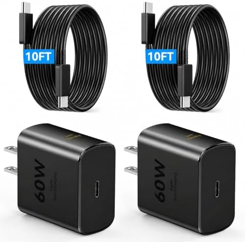 60W SUPER FAST CHARGER USB C, TYPE C CHARGER FAST CHARGING ANDROID PHONE CHARGER BLOCK WITH 10FT USB C CHARGERS FAST - 7