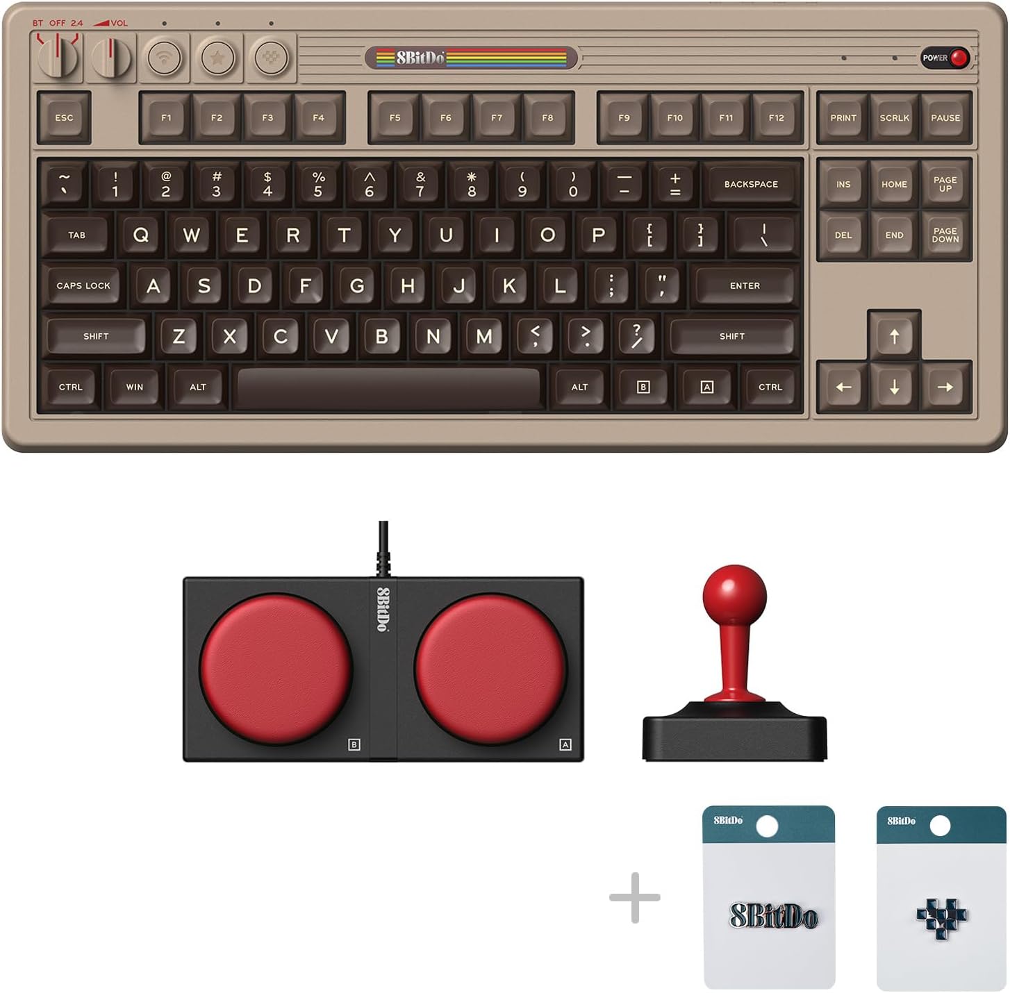 8BITDO TECLADO MECÁNICO RETRO DE 87 TECLAS PARA PC Y ANDROID - EDICIÓN C64 - 2
