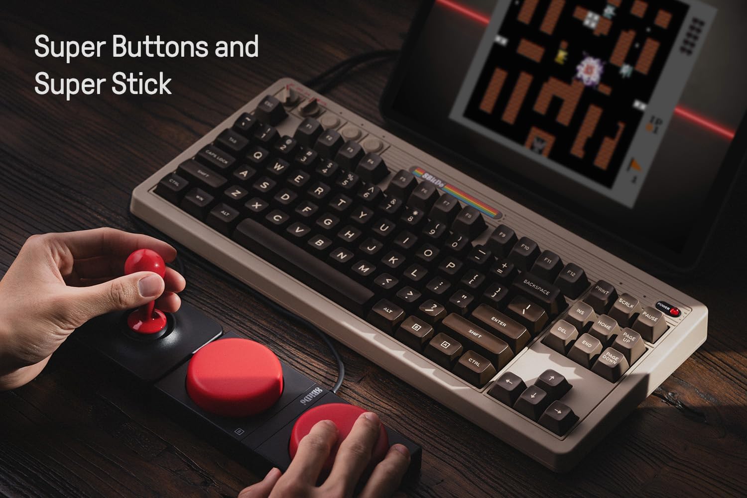 8BITDO TECLADO MECÁNICO RETRO DE 87 TECLAS PARA PC Y ANDROID - EDICIÓN C64 - 4