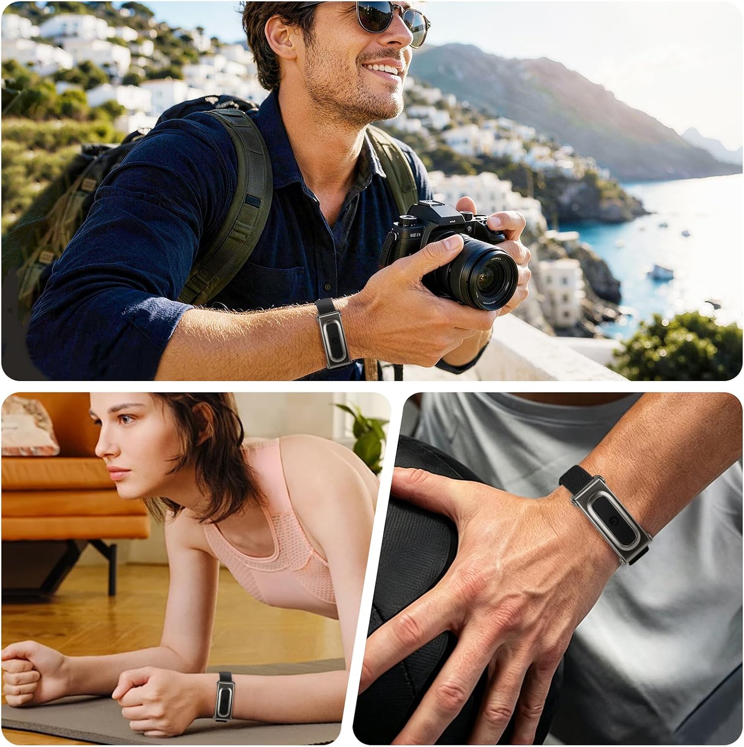 FINTIE STRETCHY BAND COMPATIBLE WITH FITBIT AIR, SPORT LOOP ELASTIC STRAP - 6
