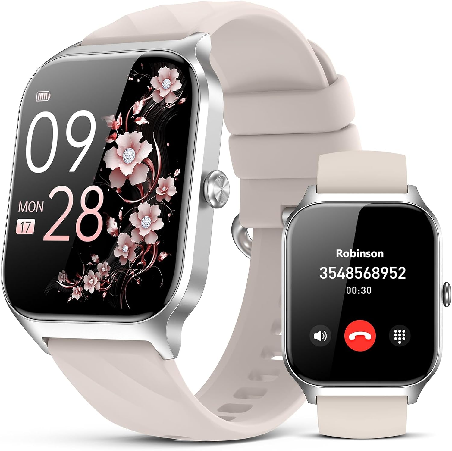 RELOJ INTELIGENTE PARA MUJERES Y HOMBRES, RESPONDER/HACER LLAMADAS 1.83 PULGADAS, HD, RASTREADOR DE ACTIVIDAD FÍSICA - 1