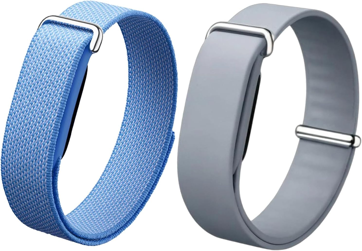 PAQUETE DE 2 CORREAS PARA GOOGLE FITBIT AIR, MATERIAL DE NAILON Y SILICONA CON HEBILLA DE METAL, CORREA ELÁSTICA DEPORTIVA - 1