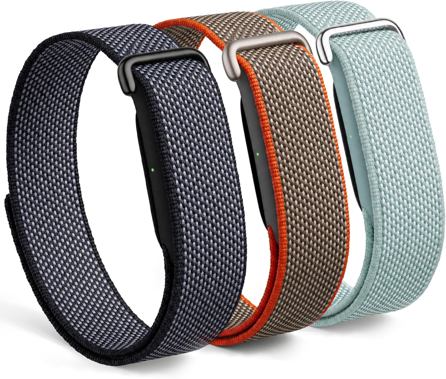 PAQUETE DE 3 CORREAS DE REPUESTO DE NAILON COMPATIBLES CON GOOGLE FITBIT - 1