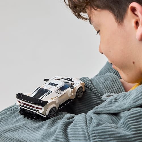 LEGO SPEED CHAMPIONS BUGATTI CENTODIECI HYPER SPORTS CAR TOY KIT DE MODELO Y JUGUETE DE SIMULACIÓN PARA NIÑOS Y NIÑAS, - 6