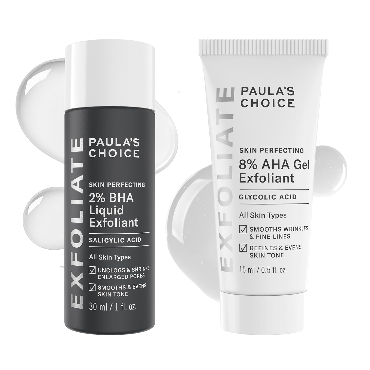 PERFECCIONAMIENTO DE LA PIEL 8% AHA GEL EXFOLIANTE Y 2% BHA LIQUID DUO - 1