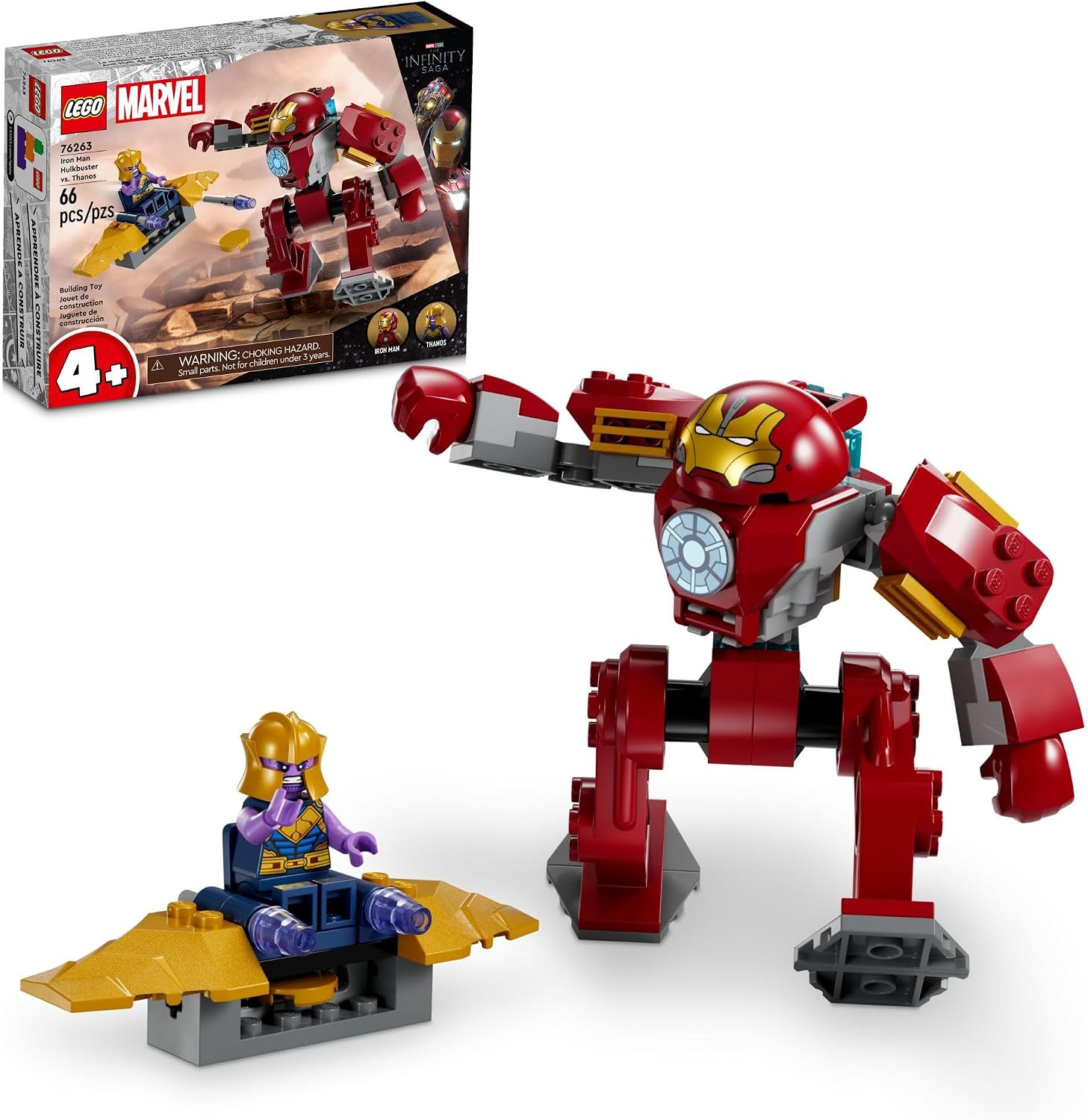 LEGO MARVEL IRON MAN HULKBUSTER VS. THANOS 76263 JUEGO DE JUGUETES DE CONSTRUCCIÓN CON FIGURAS DE THANOS Y IRON MAN, JUGUETE - 1