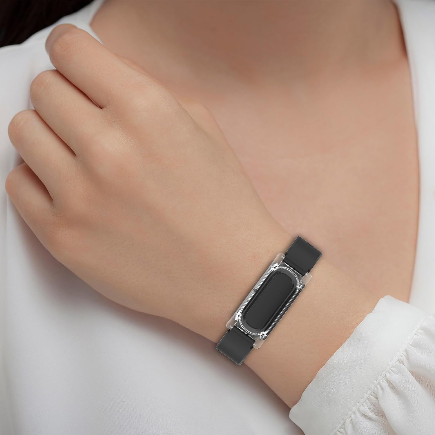 PAQUETE DE 4 CORREAS DE SILICONA COMPATIBLES CON GOOGLE FITBIT AIR, PULSERAS DE REPUESTO IMPERMEABLES PARA MUJERES Y HOMBRES - 5
