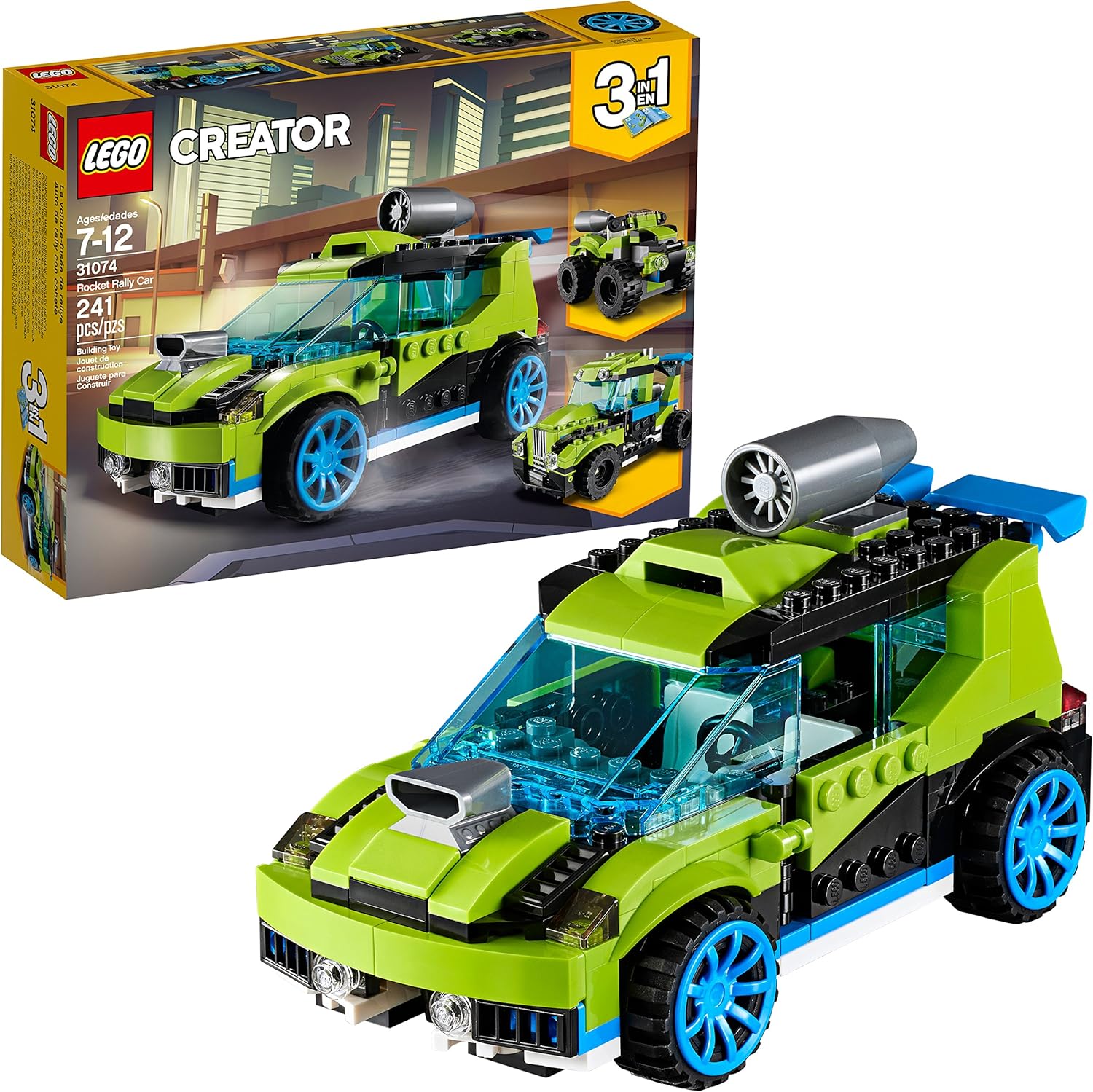 LEGO CREATOR 3IN1 ROCKET RALLY CAR 31074 - SET DE CONSTRUCCIÓN 241 PIEZAS - 1