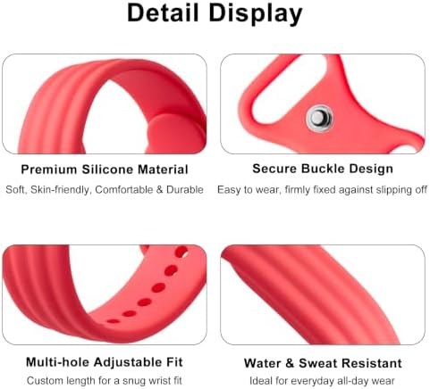 PAQUETE DE 2 CORREAS DE SILICONA PARA GOOGLE FITBIT AIR, CORREA DE REPUESTO - 5