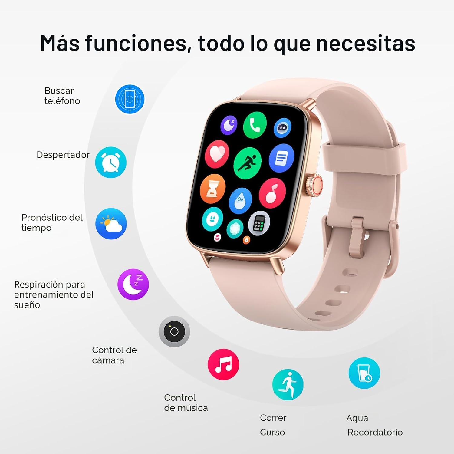 RELOJ INTELIGENTE PARA MUJER, RELOJ INTELIGENTE HD DE 1.85 PULGADAS - 6