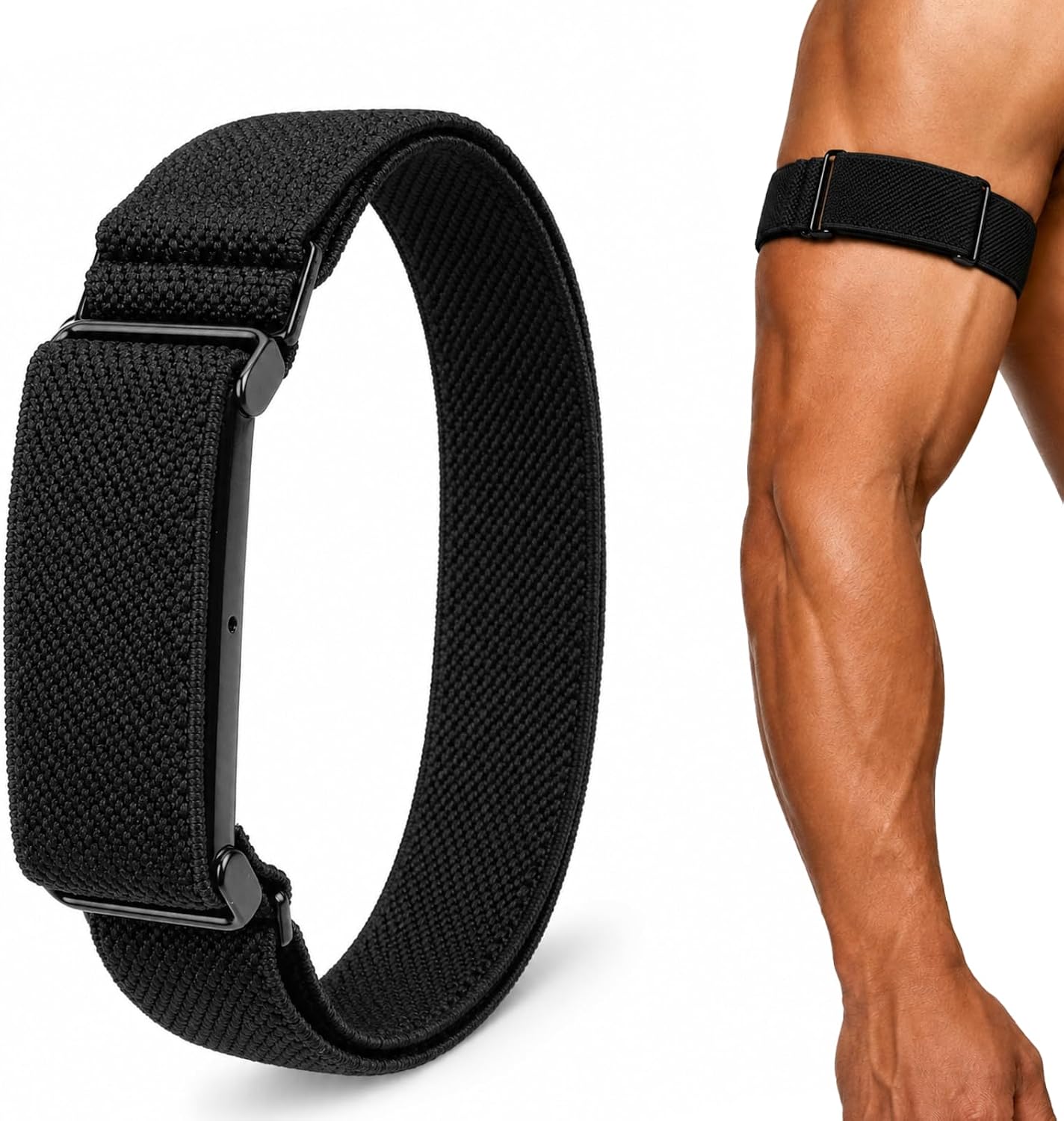 NYLON BICEP BAND COMPATIBLE WITH GOOGLE FITBIT AIR, ADJUSTABLE ARM STRAP - 1