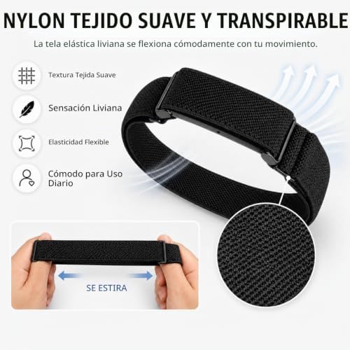 NYLON BICEP BAND COMPATIBLE WITH GOOGLE FITBIT AIR, ADJUSTABLE ARM STRAP - 6