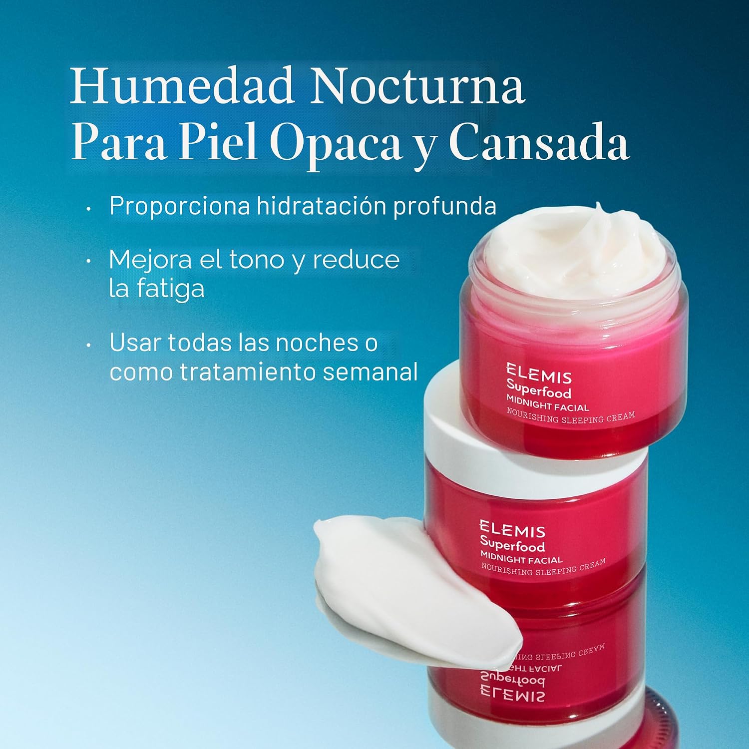 ELEMIS SUPERFOOD MIDNIGHT FACIAL, CREMA FACIAL HIDRATANTE, HIDRATANTE FACIAL PARA PIEL SECA, CREMA FACIAL REAFIRMANTE, CREMA - 2