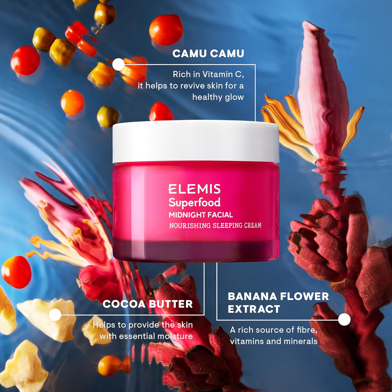 ELEMIS SUPERFOOD MIDNIGHT FACIAL, CREMA FACIAL HIDRATANTE, HIDRATANTE FACIAL PARA PIEL SECA, CREMA FACIAL REAFIRMANTE, CREMA - 5
