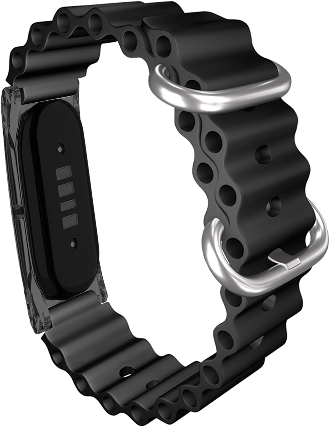 CORREA DE RELOJ DE SILICONA SUAVE COMPATIBLE CON GOOGLE FITBIT AIR, CORREA DE REPUESTO DEPORTIVA TRANSPIRABLE CON FUNDA - 1