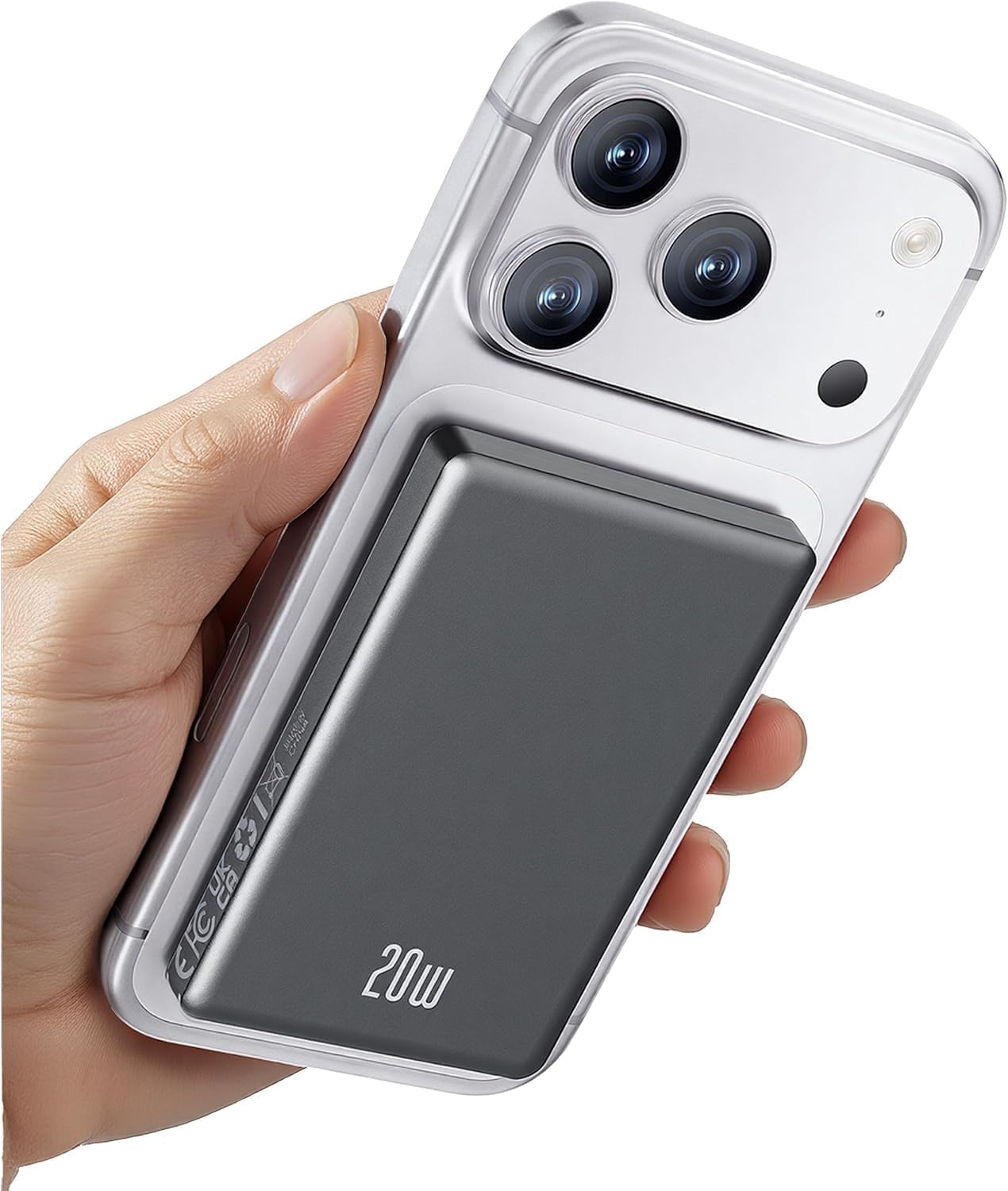 PARA MAGSAFE POWER BANK IPHONE, CARGADOR PORTÁTIL MAGNÉTICO COMPACTO - 1