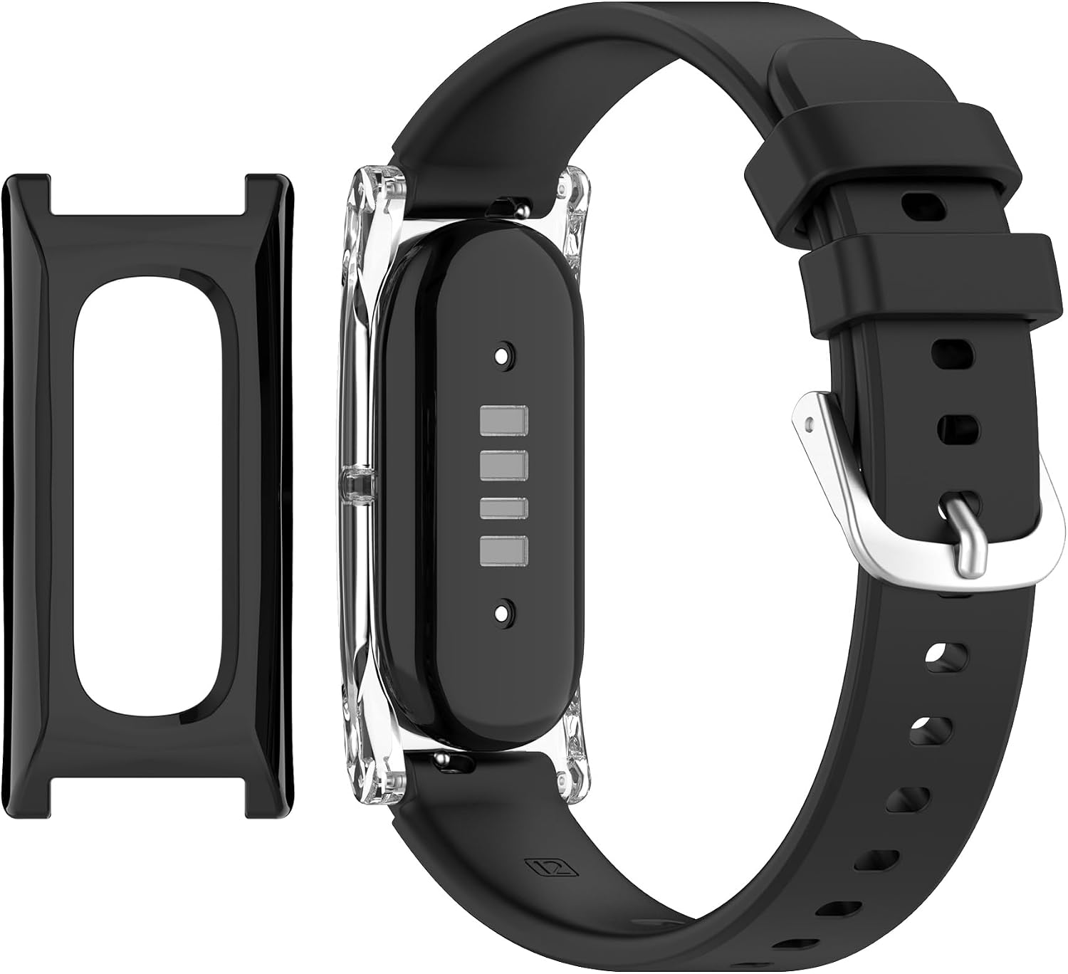TENCLOUD 1 JUEGO DE PULSERA CON FUNDA COMPATIBLE CON GOOGLE FITBIT AIR WATCH BAND DE SILICONA - 1