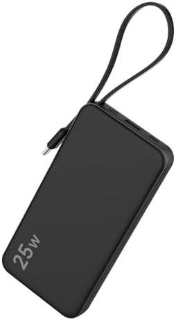 NOBIS CARGADOR PORTÁTIL 25W 10000MAH POWER BANK CON CABLE USB-C INCORPORADO - 6