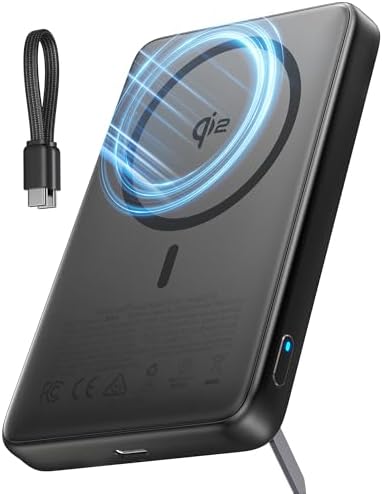 INIU PARA BANCO DE ENERGÍA MAGSAFE, CARGADOR PORTÁTIL MAGNÉTICO ULTRA DELGADO DE 10000 MAH 15 W, CARGA RÁPIDA DE 45 W - 6