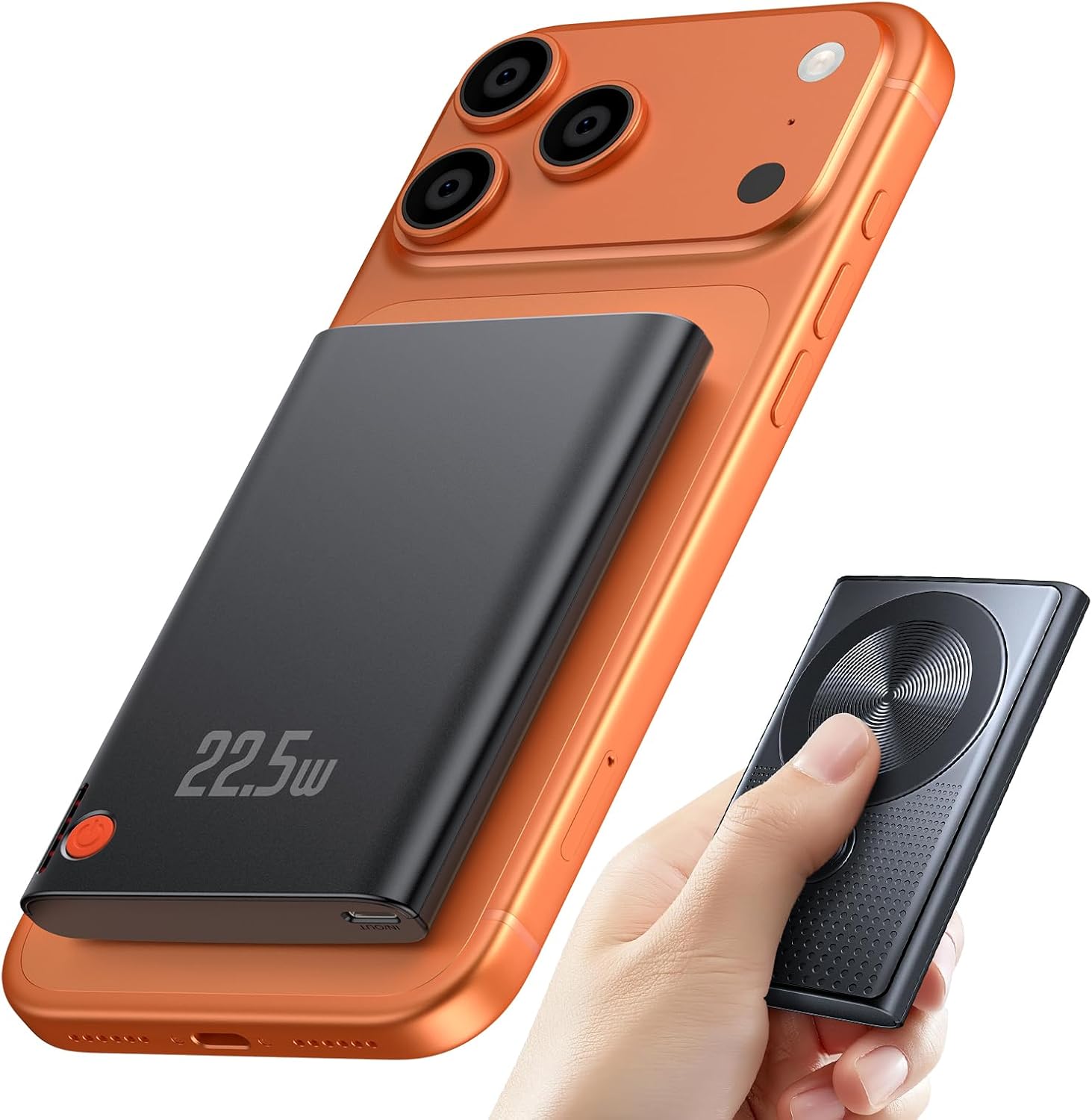 AAOYUN CARGADOR PORTÁTIL MAGNÉTICO DE 10000 MAH, INALÁMBRICO DE 15 W Y BATERÍA DE CARGA RÁPIDA PD DE 22.5 W, ENTRADA - 1