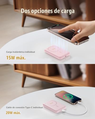 CARGADOR PORTÁTIL MAGSAFE, CARGADOR INALÁMBRICO MAGNÉTICO ULTRADELGADO DE 10,000MAH, BANCO DE ENERGÍA DE CARGA RÁPIDA PD - 6