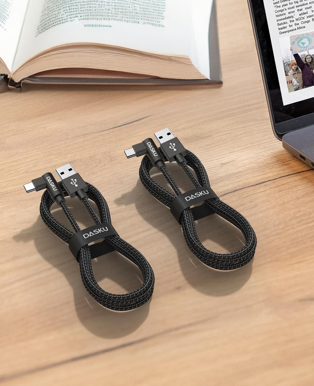 CABLE USB A USB C DE 90 GRADOS 2 UNIDADES DE 10 PIES CABLE USB C - 4
