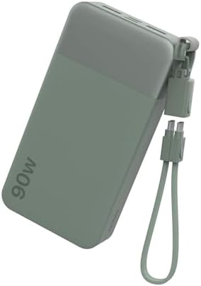 NOBIS PORTABLE CHARGER 20000MAH 90W POWER BANK W/DETACHABLE CABLE - 5