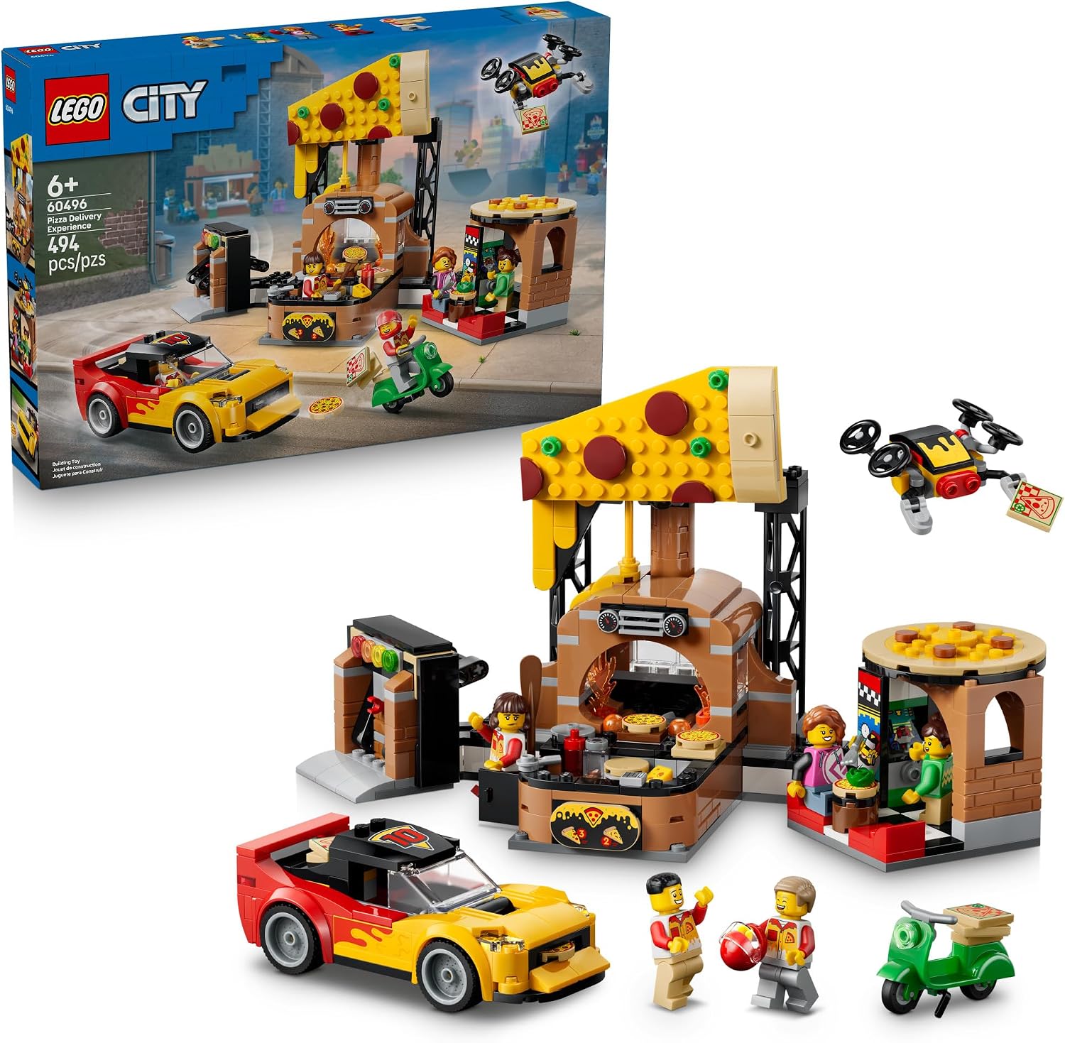 LEGO CITY PIZZA DELIVERY EXPERIENCE WITH VEHICLES 60496 - 1