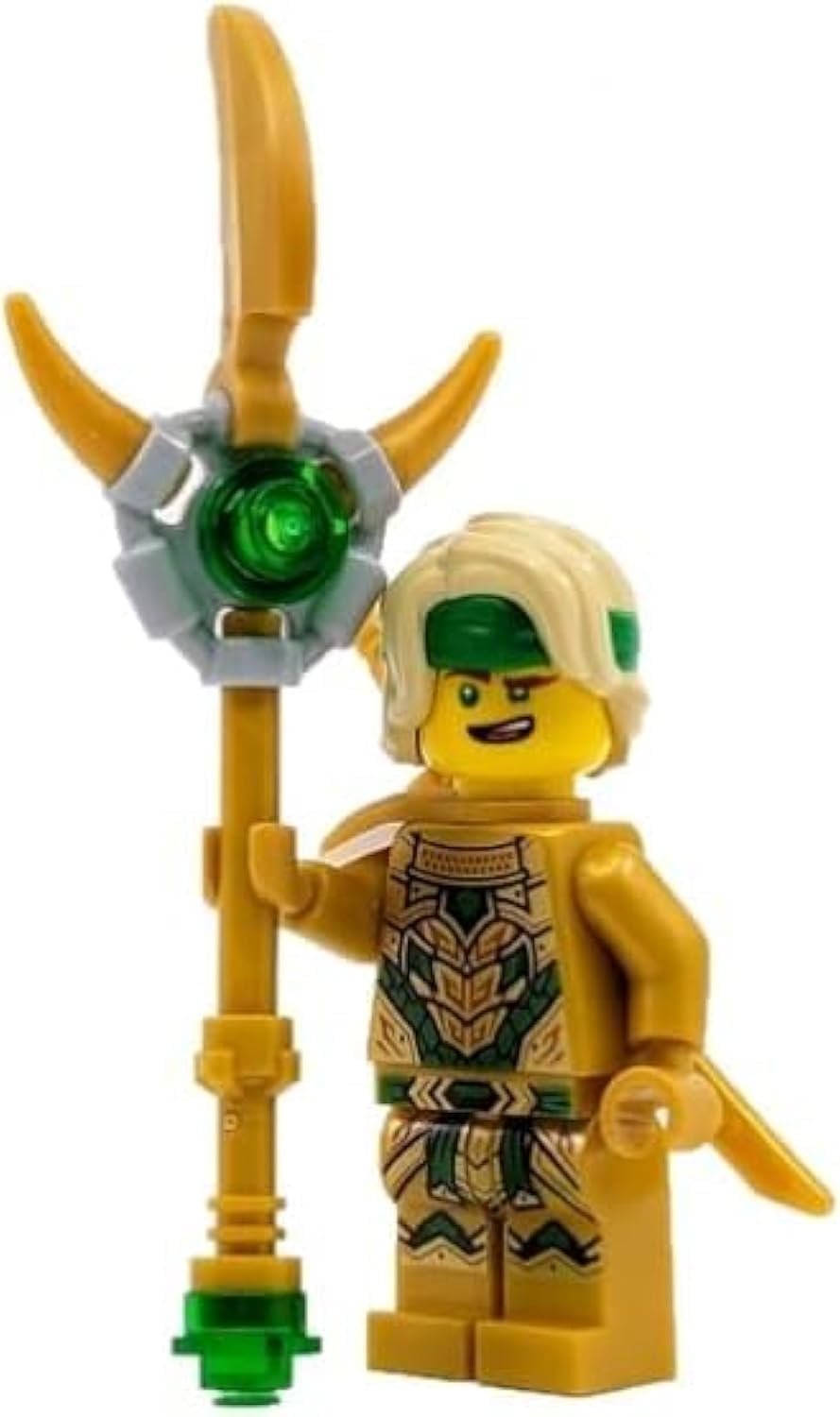 LEGO NINJAGO: MINIFIGURA DE LLOYD GOLDEN ONI CON ARMA DE BASTÓN - 1