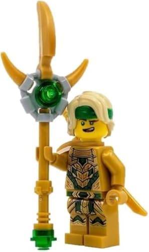 LEGO NINJAGO: MINIFIGURA DE LLOYD GOLDEN ONI CON ARMA DE BASTÓN - 2