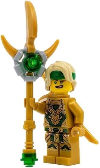 LEGO NINJAGO: MINIFIGURA DE LLOYD GOLDEN ONI CON ARMA DE BASTÓN - 3