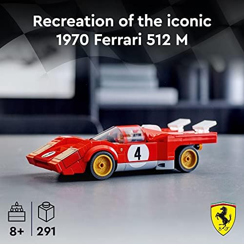 LEGO SPEED CHAMPIONS 1970 FERRARI 512 M 76906 - JUEGO DE CONSTRUCCIÓN DE AUTOS DEPORTIVOS DE CARRERAS ROJO, JUEGO - 6