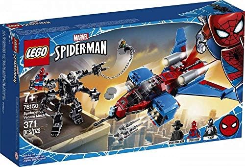 LEGO MARVEL SPIDER-MAN SPIDER-JET VS VENOM MECH 76150 - REGALO DE SUPERHÉROE PARA NIÑOS CON MINIFIGURAS, MECH Y AVIÓN 371 - 5