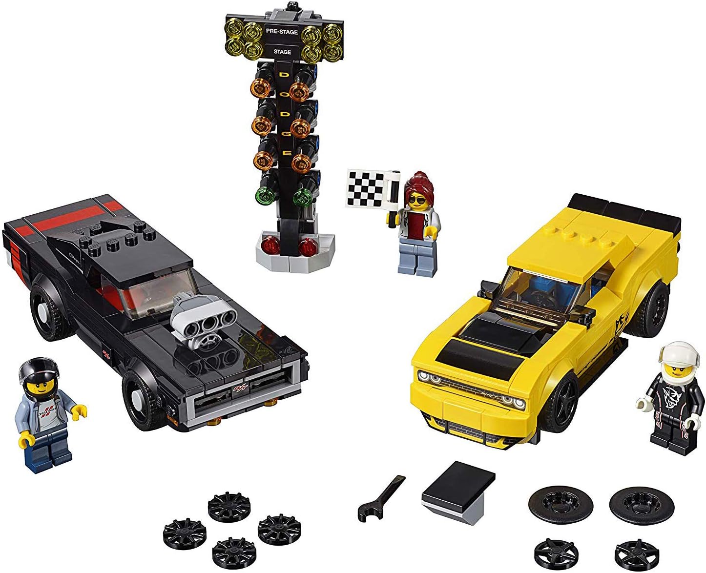 LEGO SPEED CHAMPIONS 2018 DODGE CHALLENGER SRT DEMON Y 1970 DODGE CHARGER R/T 75893 - JUEGO PARA CONSTRUIR 478 PIEZAS - 1