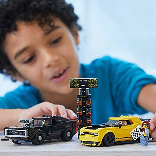 LEGO SPEED CHAMPIONS 2018 DODGE CHALLENGER SRT DEMON Y 1970 DODGE CHARGER R/T 75893 - JUEGO PARA CONSTRUIR 478 PIEZAS - 5