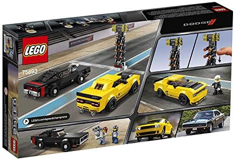 LEGO SPEED CHAMPIONS 2018 DODGE CHALLENGER SRT DEMON Y 1970 DODGE CHARGER R/T 75893 - JUEGO PARA CONSTRUIR 478 PIEZAS - 6