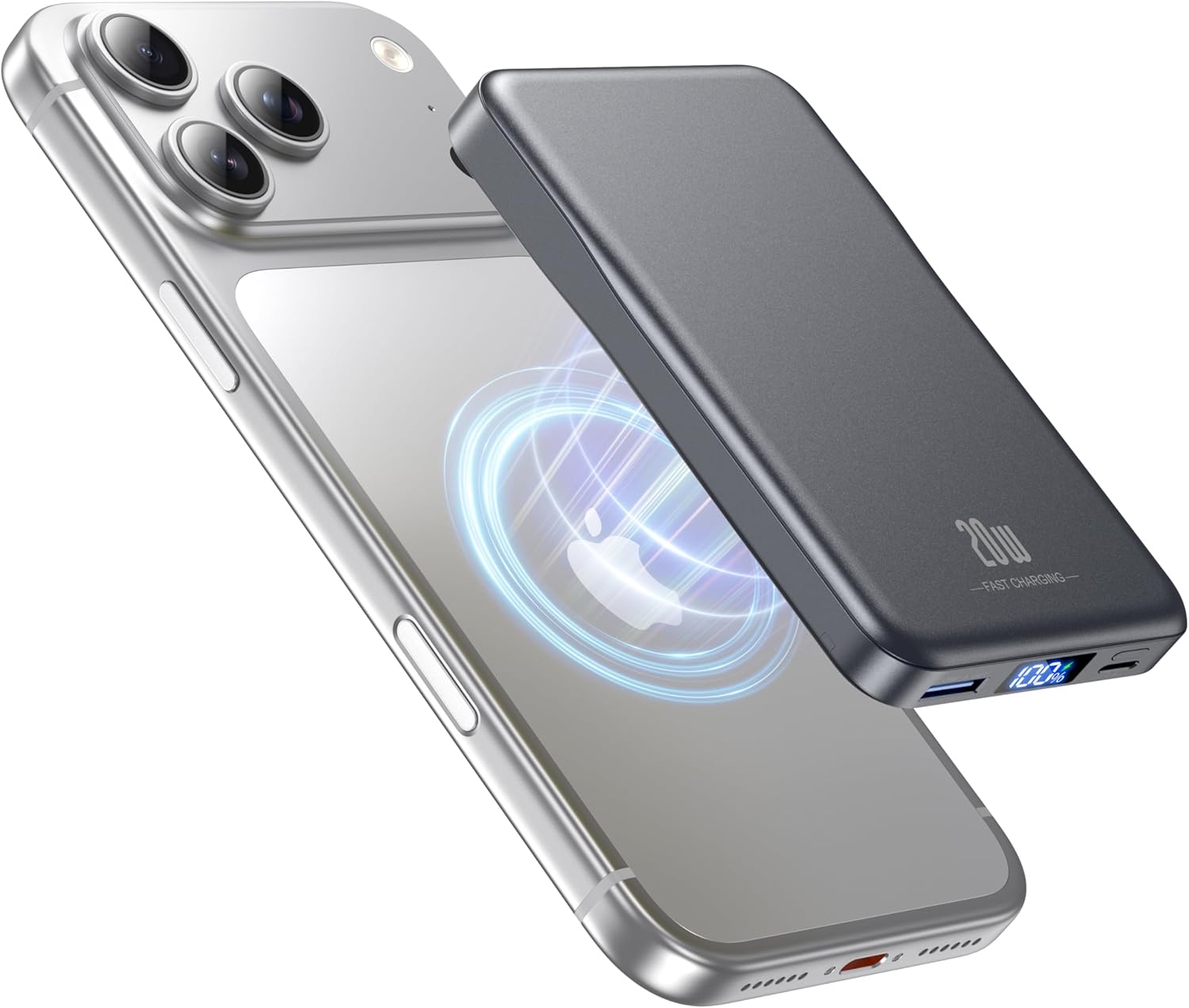CARGADOR PORTÁTIL MAGNÉTICO DE 10000 MAH, BATERÍA MAGSAFE DE CARGA RÁPIDA - 1